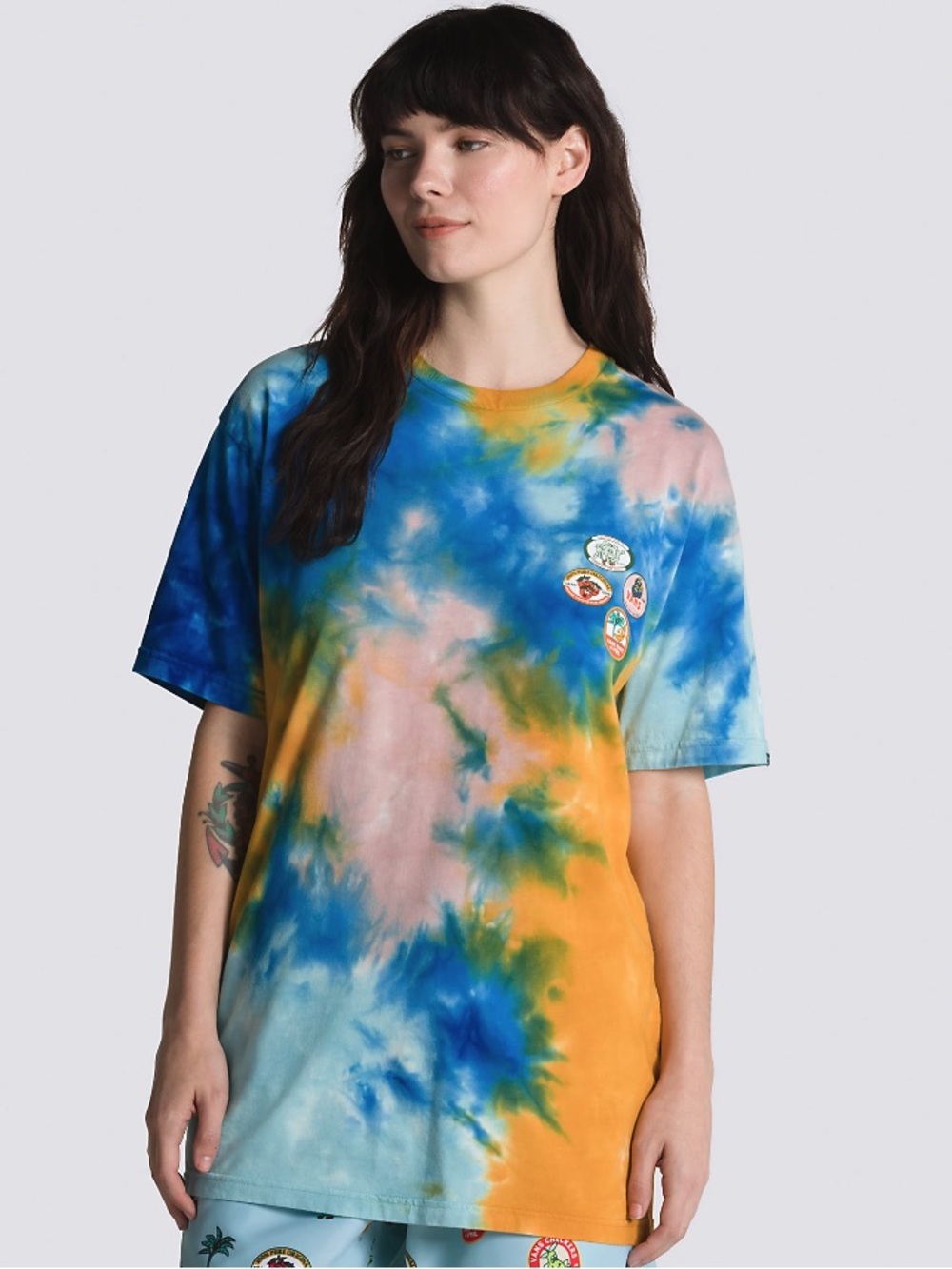 VANS - FRESH PEAR TIE-DYE TEE | BLUE GLOW TEAL. Size XL.